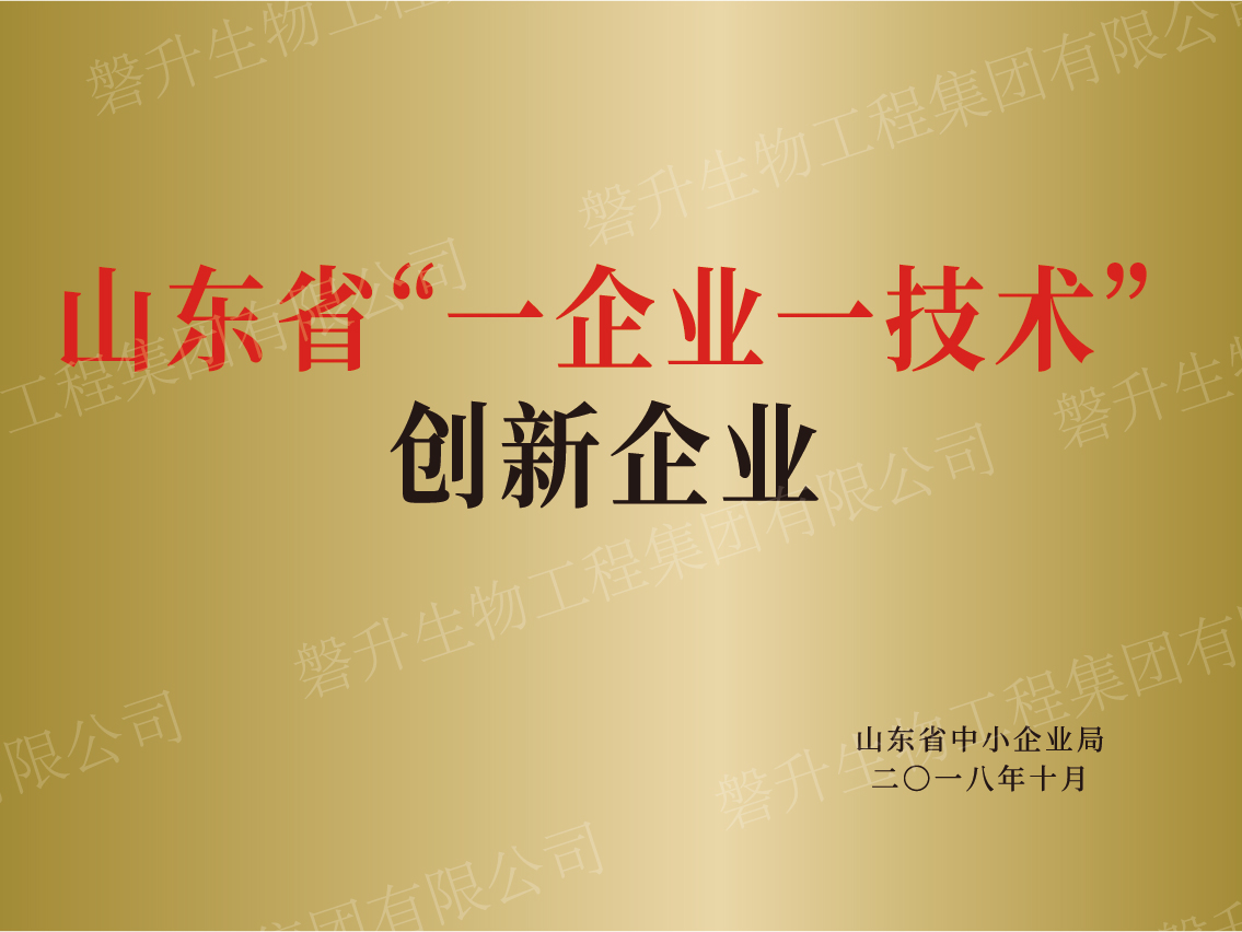 山东省“一企业一技术”创新企业
